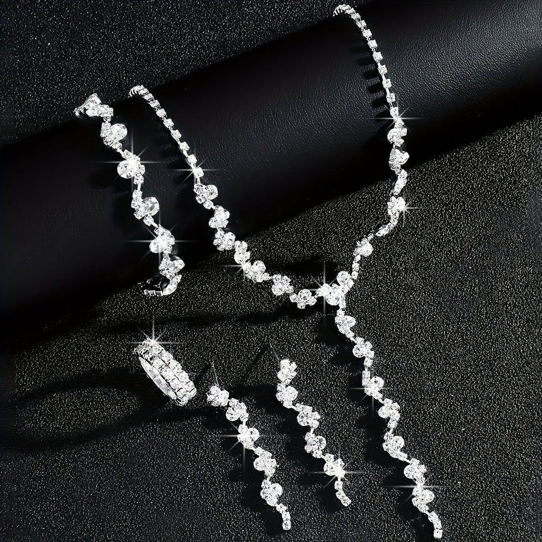 VALERINE | HIGH-END SPARKLE FLOWER JEWELLERY SET