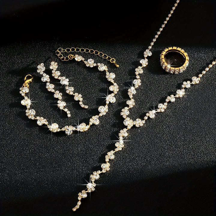 VALERINE | HIGH-END SPARKLE FLOWER JEWELLERY SET