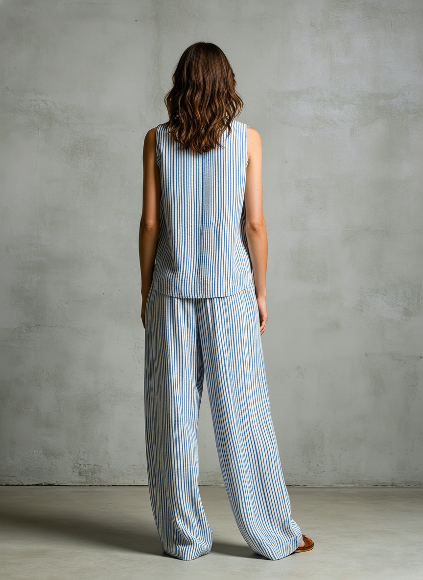 Livia | Complete Palazzo Set in Stripes