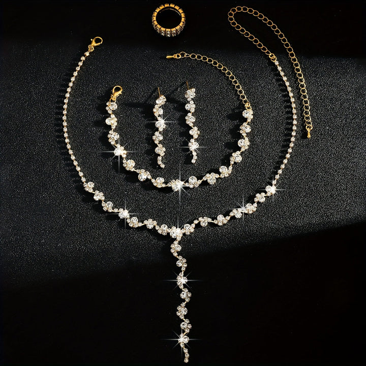 VALERINE | HIGH-END SPARKLE FLOWER JEWELLERY SET
