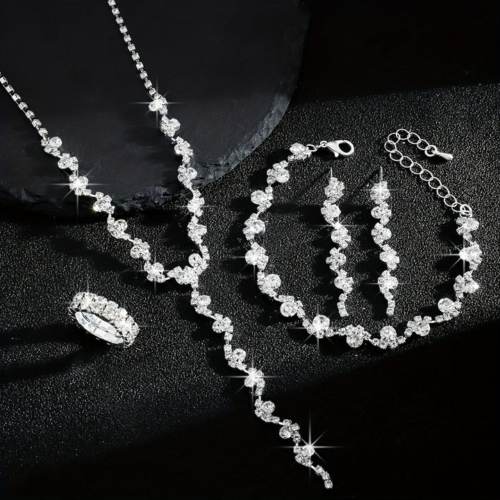 VALERINE | HIGH-END SPARKLE FLOWER JEWELLERY SET