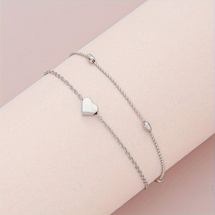 LAYERED HEART & PEARL JEWELLERY SET