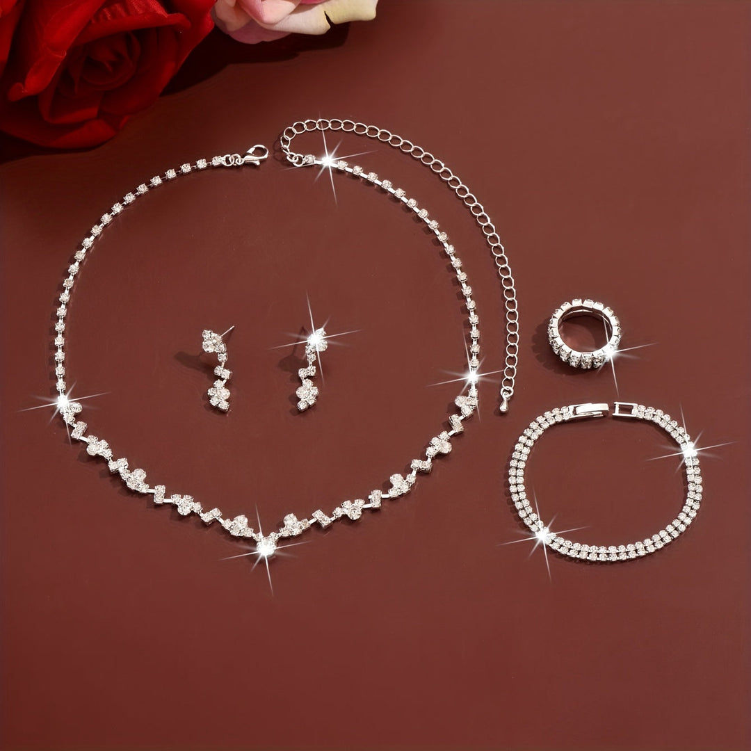 LIGHTWEIGHT ELEGANT 4-PIECE JEWELLERY SET