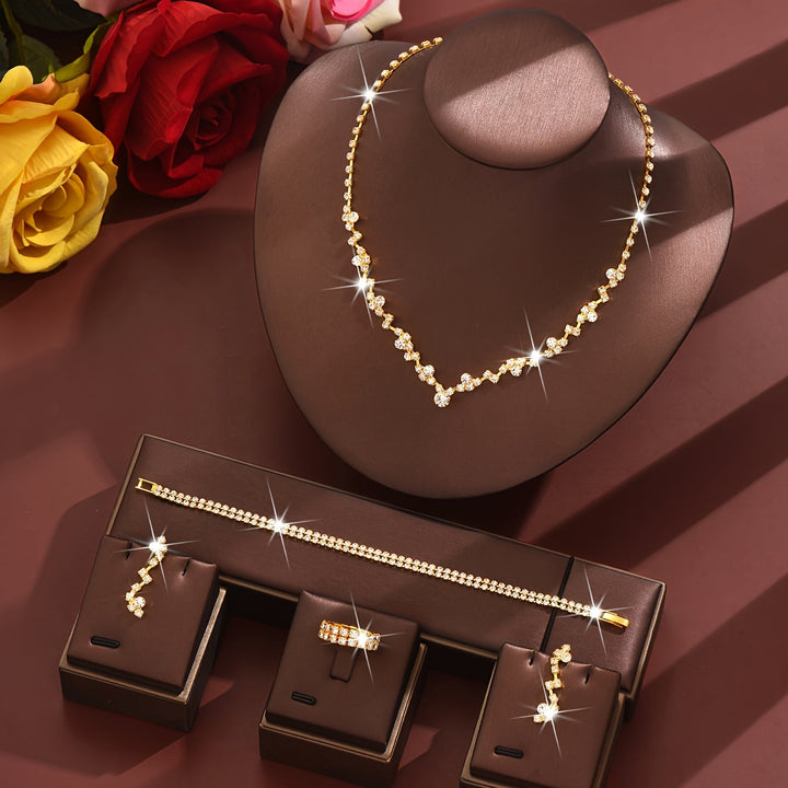 LIGHTWEIGHT ELEGANT 4-PIECE JEWELLERY SET