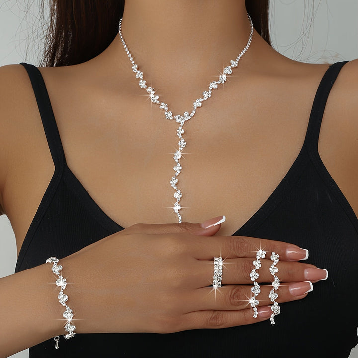 VALERINE | HIGH-END SPARKLE FLOWER JEWELLERY SET
