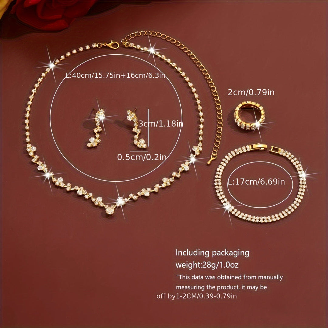 LIGHTWEIGHT ELEGANT 4-PIECE JEWELLERY SET