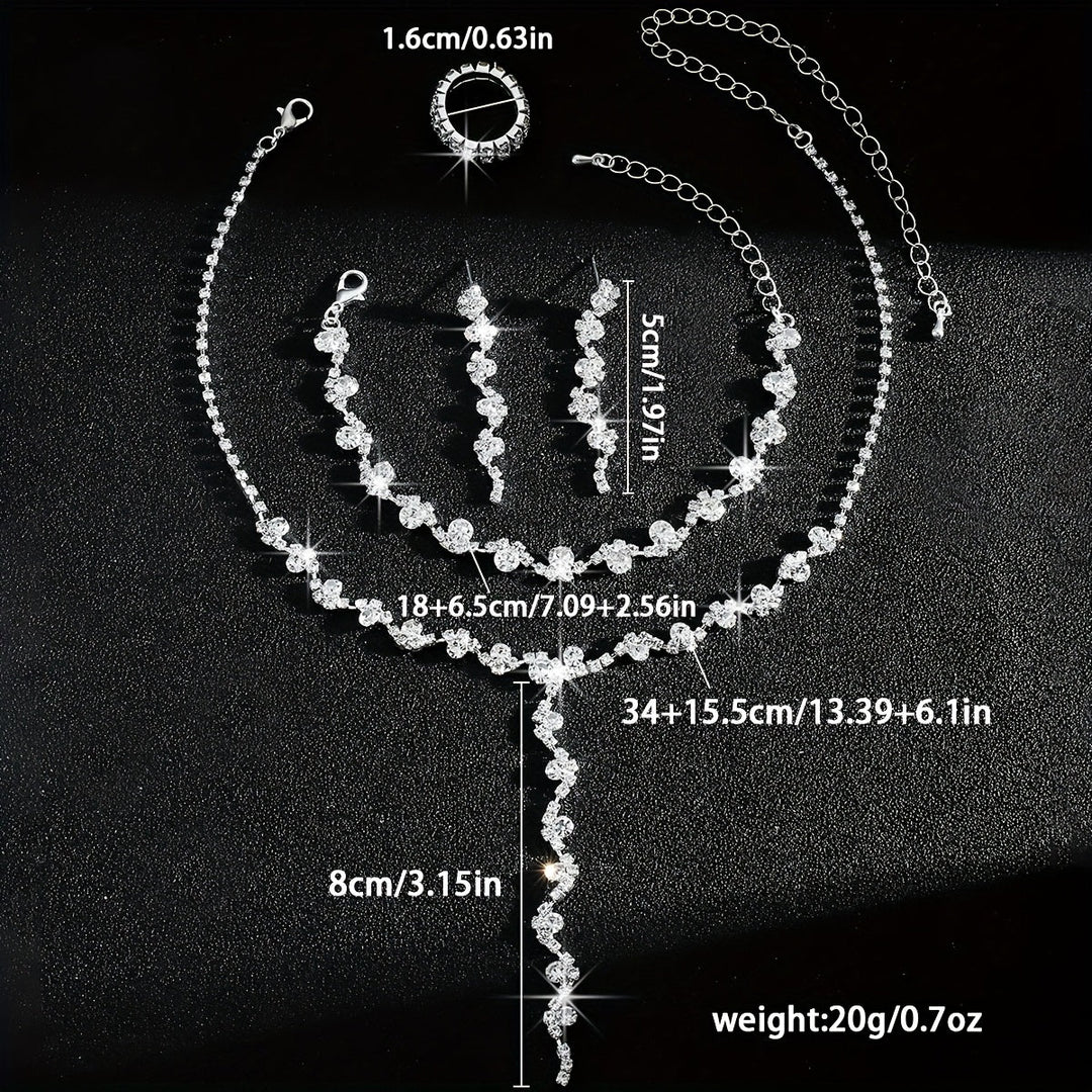 VALERINE | HIGH-END SPARKLE FLOWER JEWELLERY SET