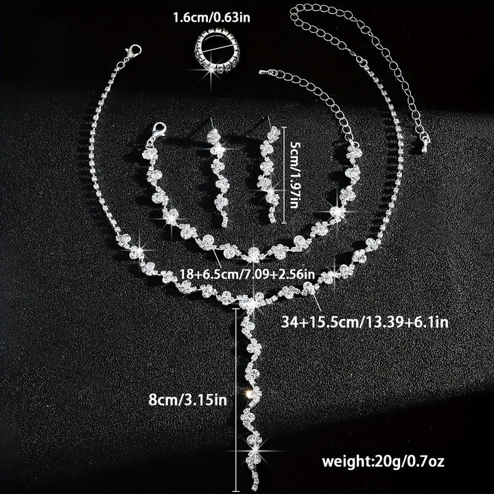 VALERINE | HIGH-END SPARKLE FLOWER JEWELLERY SET