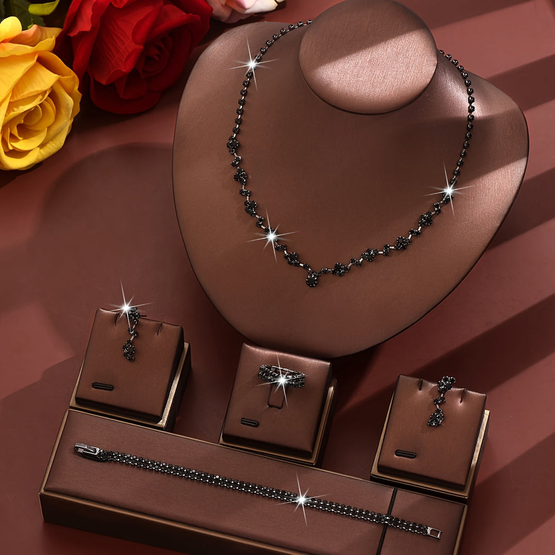 LIGHTWEIGHT ELEGANT 4-PIECE JEWELLERY SET