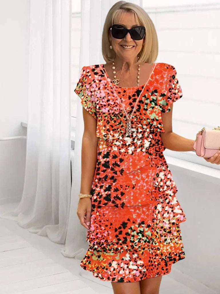 Nadine | Flowing Ruffle Dress