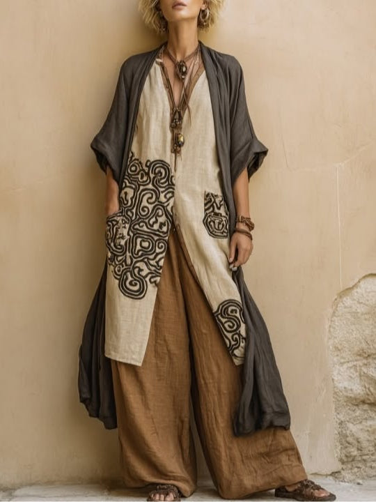 Valentina | Embroidered Long Bohemian Set