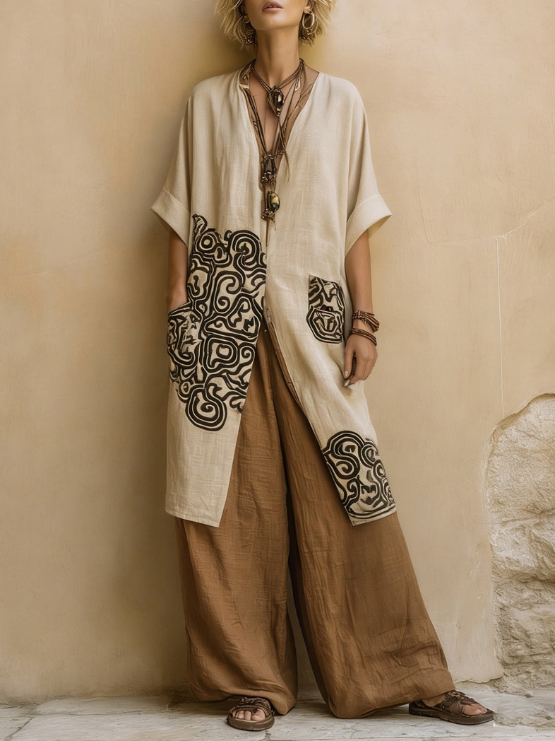 Valentina | Embroidered Long Bohemian Set