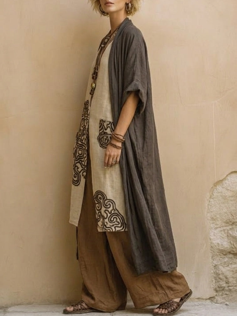 Valentina | Embroidered Long Bohemian Set