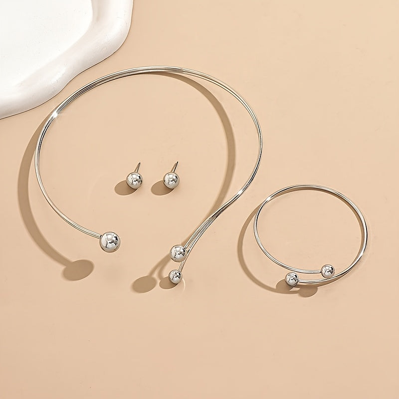 MODERN GEOMETRIC JEWELLERY SET