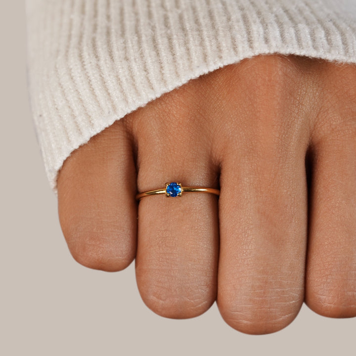 Gold Birthstone Rings