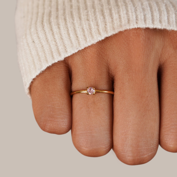 Gold Birthstone Rings