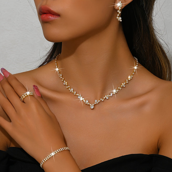 LIGHTWEIGHT ELEGANT 4-PIECE JEWELLERY SET