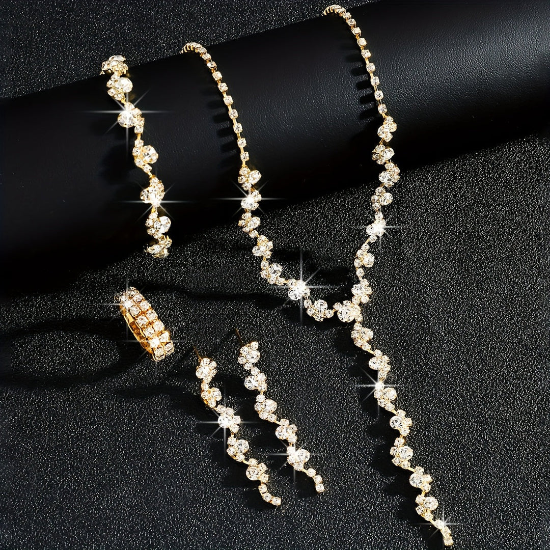VALERINE | HIGH-END SPARKLE FLOWER JEWELLERY SET