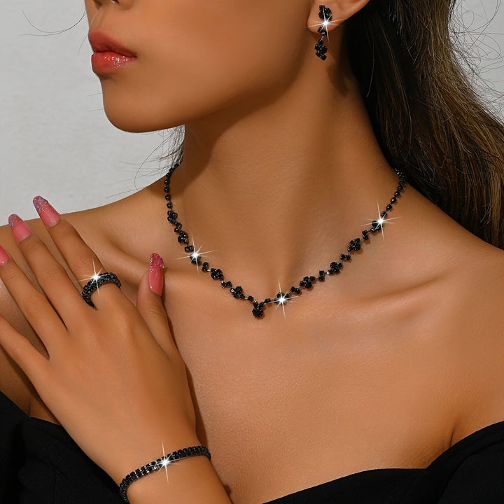 LIGHTWEIGHT ELEGANT 4-PIECE JEWELLERY SET