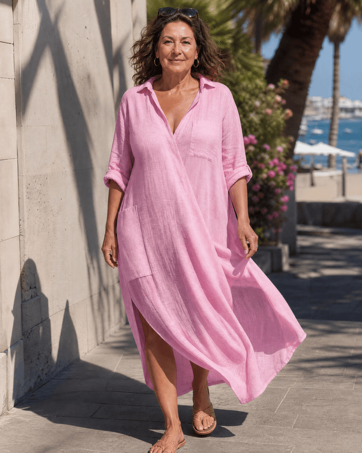 Aliénor | Midi Dress with Collar